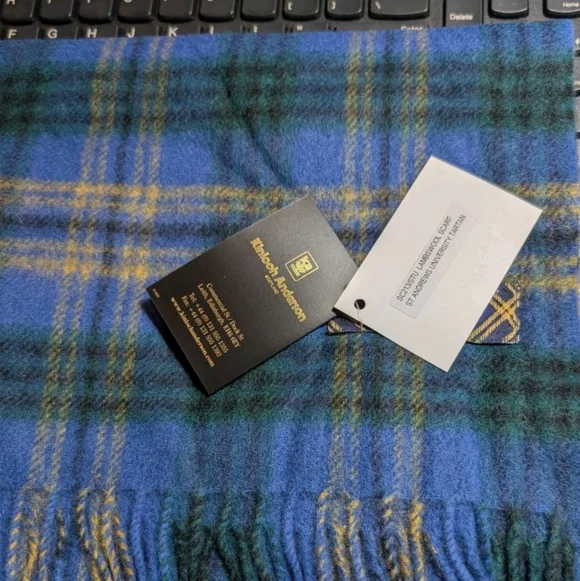 2 Kinloch Anderson St Andrews University Tartan Lambswool Scarves NEW ! - Picture 5 of 5